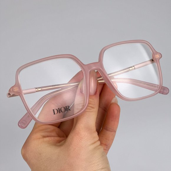 Dior MINI CD O S2I 4000 BRAND NEW Eyeglasses Pink Nude Women Square - Picture 5 of 16